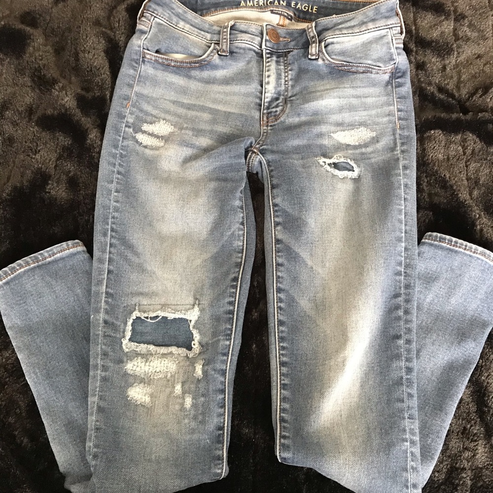 Distressed jeans
